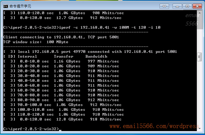 iperf 100M