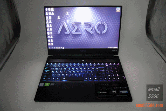 GIGABYTE AERO 15 X9 AI智慧筆電-RGB Fusion 彩色單點背光鍵盤配置