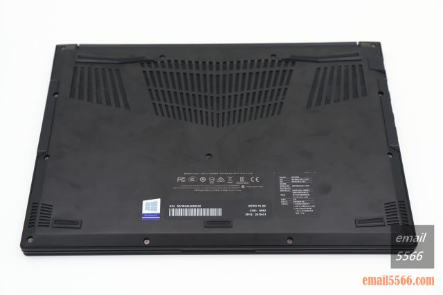 GIGABYTE AERO 15 X9 AI智慧筆電-筆電底蓋