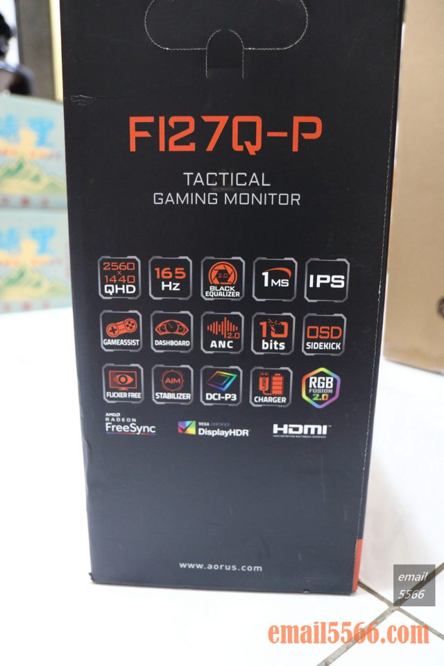 GIGABYTE AORUS FI27Q-P 電競螢幕開箱-2k 8bit+FRC 165Hz
