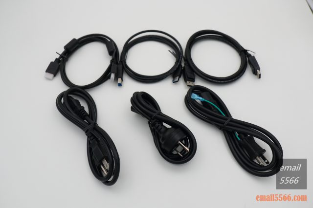 AORUS FI27Q-P 電競螢幕-配件包 電源線、DP線、HDMI線、集線器、USB-TypeB toA線