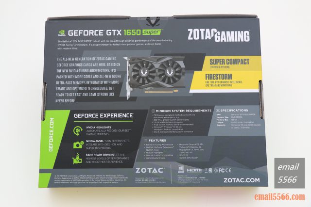 Zotac GTX 1650 Super 開箱-彩盒包裝