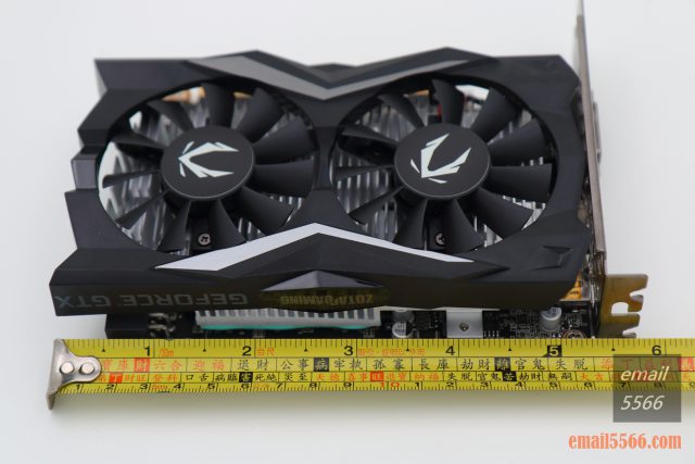 Zotac GTX 1650 Super 開箱-整體的顯示卡長度僅158.5mm zotac gtx 1650 super ZOTAC 1650S 開箱-平民入門卡 IMG 4168 640x427