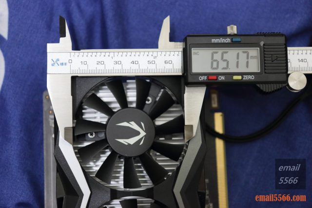 Zotac GTX 1650 Super 開箱-單顆風扇直徑65mm