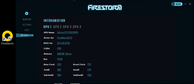 Zotac GTX 1650 Super 開箱-FireStorm 顯示卡 軟硬體資訊 zotac gtx 1650 super ZOTAC 1650S 開箱-平民入門卡 Zotac GTX 1650 Super FireStorm Graphics card hardware and software information 640x278