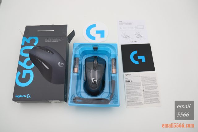 羅技 Logitech G603-包裝盒配件