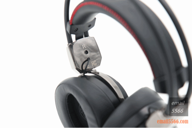 XPG PRECOG 預知者 電競耳機-耳罩標示左右耳 (L、R)