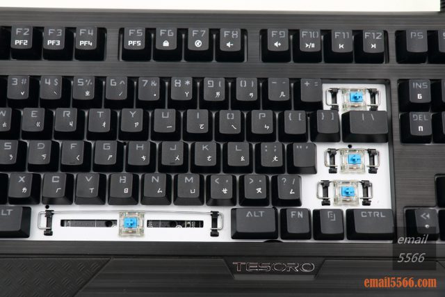 TESORO 鐵修羅 杜蘭朵劍 幻彩版 機械鍵盤-大鍵位上採用平衡桿(鐵絲)設計