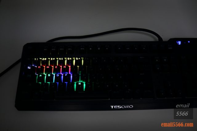 TESORO 鐵修羅 杜蘭朵劍 幻彩版 機械鍵盤-背光設定-背光設定-自定義燈光(恆亮、呼吸、點擊)