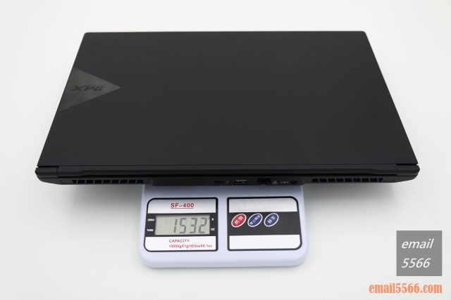 XPG XENIA女武神薩尼亞 電競筆電 1660Ti 開箱-機身 1.5kg