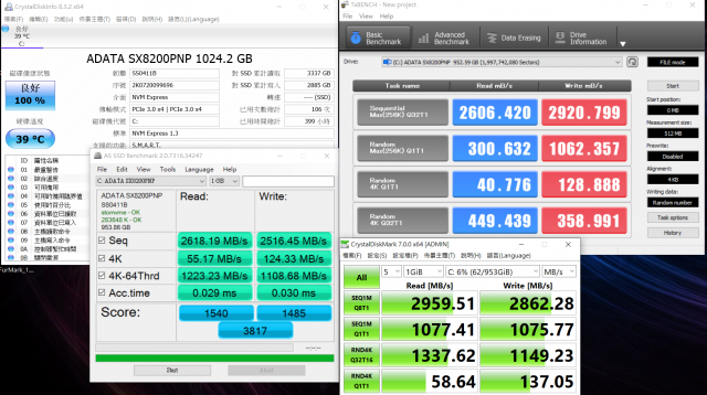 XPG XENIA女武神薩尼亞 電競筆電 1660Ti 開箱-硬碟讀寫效能測試 XPG XENIA女武神薩尼亞 電競筆電 1660Ti 開箱-硬碟讀寫效能測試