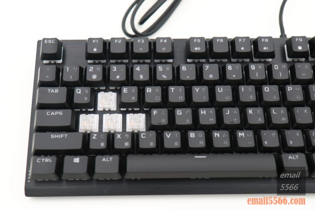 海盜船 CORSAIR K60 RGB PRO機械電競鍵盤 開箱-窄身 RGB CHERRY VIOLA軸-Cherry VIOLA 機機軸