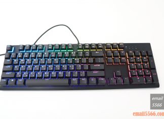 海盜船 CORSAIR K60 RGB PRO機械電競鍵盤 開箱-窄身 RGB CHERRY VIOLA軸-RGB