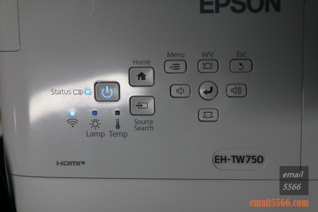 Epson EH-TW750 住商兩用投影機-機殼操作介面