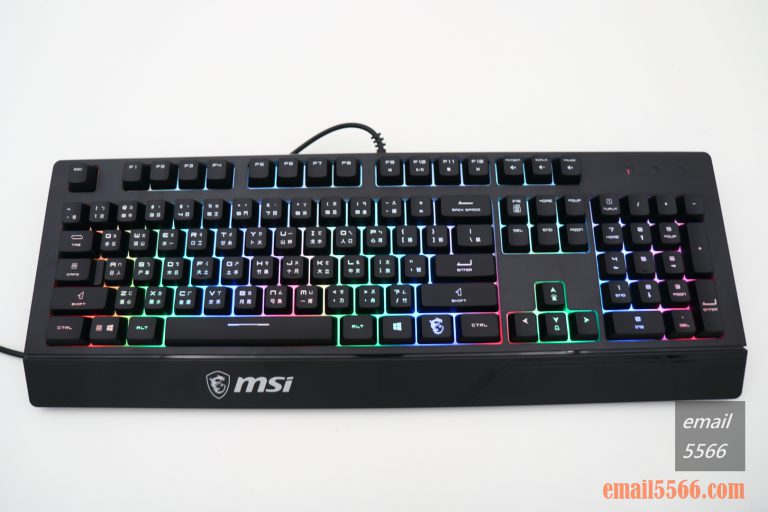 微星 MSI VIGOR GK20 GAMING 鍵盤 開箱-RGB