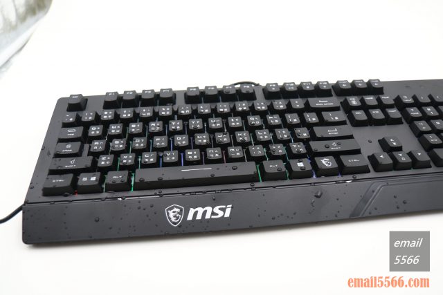 微星 MSI VIGOR GK20 GAMING 鍵盤 開箱-防潑水鍵盤設計