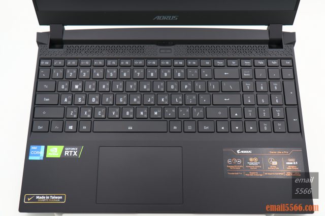 技嘉 AORUS 15P 極速神鷹 電競筆電 開箱-3080顯卡電競、360Hz螢幕更新-筆電鍵盤部