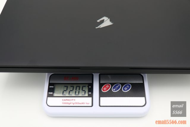 技嘉 AORUS 15P 極速神鷹 電競筆電 開箱-3080顯卡電競、360Hz螢幕更新-筆電本體重量