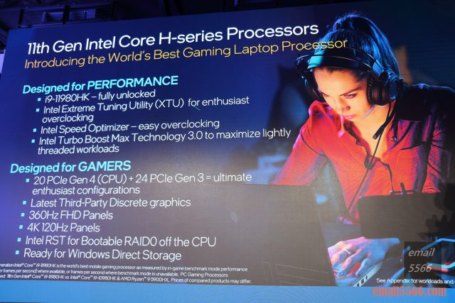 Intel Taiwan Open House 菁英玩家召集令-2021 12代Core 重返榮耀-高端的部份是 Core i9-11980HK