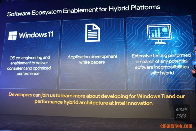 Intel Taiwan Open House 菁英玩家召集令-2021 12代Core 重返榮耀-Intel第12代Core 桌上型電腦處理器-對混合平台的軟體生態平台支持