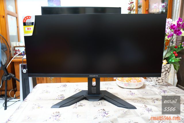 Gigabyte M34WQ 21:9 WQHD超寬電競螢幕-34吋、2K、8bit、144Hz、遊戲輔助-螢幕正面